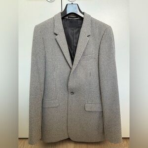 Wool houndstooth blazer